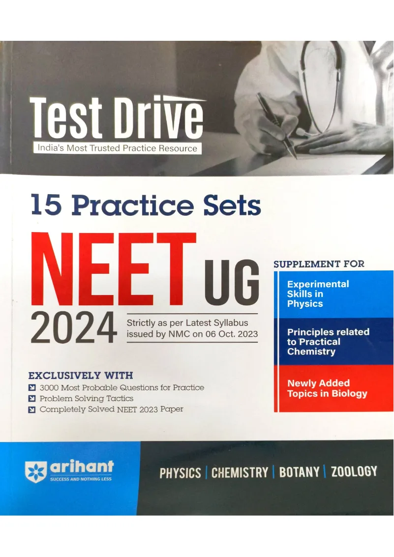 Arihant test drive 15 practice sets for neet UG ( physics, chemistry,botany, zoology) (preowned)