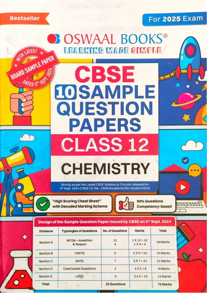 CBSE 10 SAMPLE QUESTION PAPER CLASS 12 CHEMISTRY